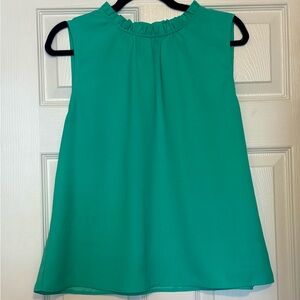 J. Crew Sleeveless Teal Blouse
